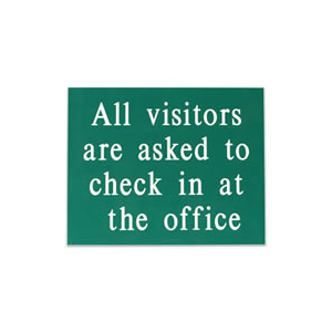 SIGN-VISITOR - All visitors are asked...