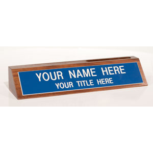 SIGN-DESK-1T2LINES - Desk Sign: 1 to 2 Lines