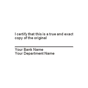 BANK-CERTIFY - I certify that this is a...