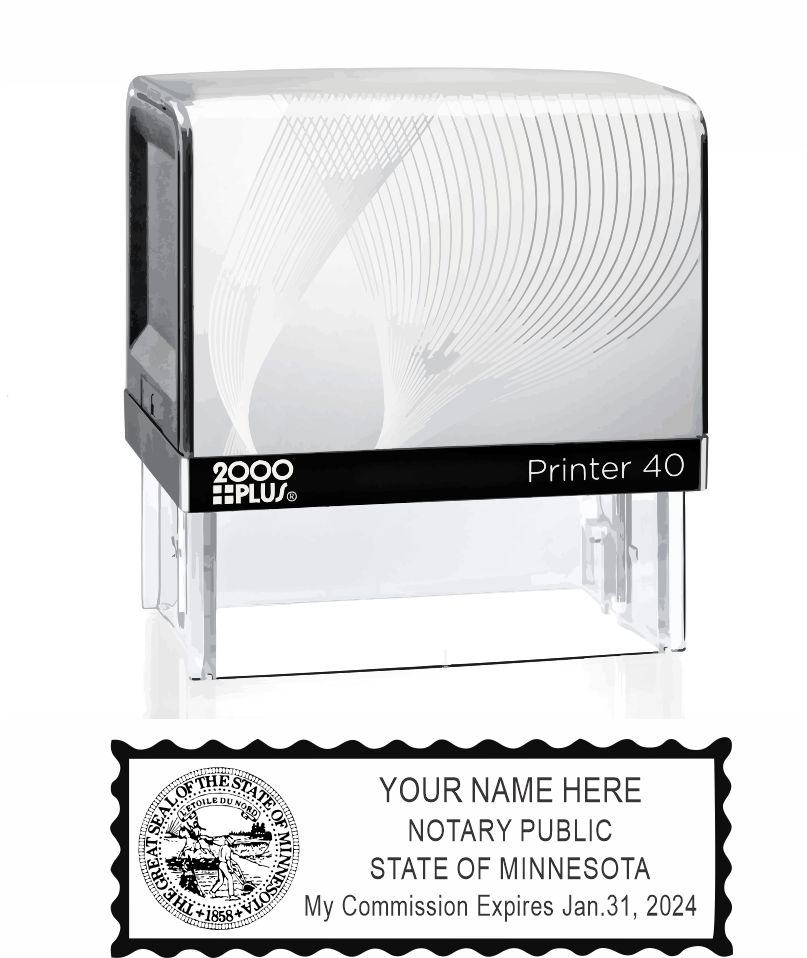 Minnesota Notary Stamp. 
MN Notary Stamp
Great Quality.  Thousands of impressions!
Ships Quick!