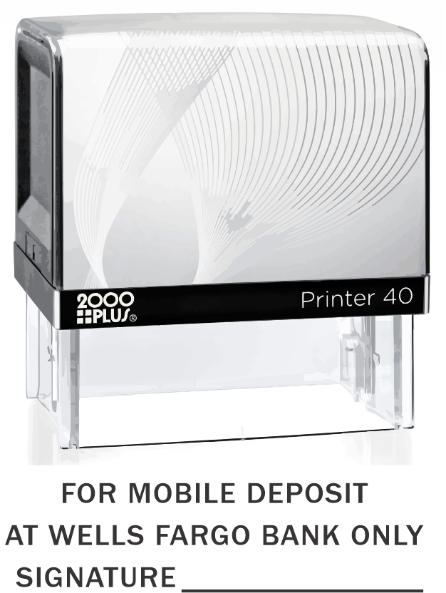 Wells Fargo Endorsement stamp. Deposit your checks from home with this